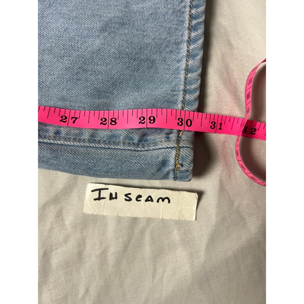 LOFT The Palazzo Wide Leg Barrell Jeans Light Wash Blue Tie Belt Womens 26/2 - Picture 8 of 10